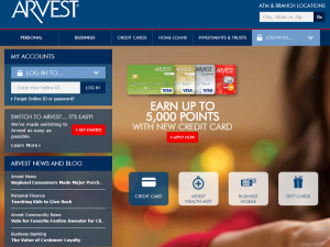 Arvest Online Banking Screenshot